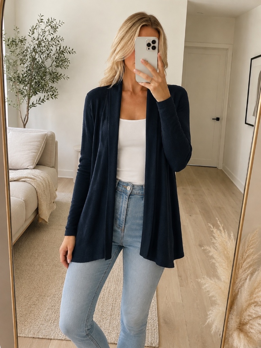 Express Black Fine Knit Open Front Cardigan XS